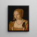 Retrato de una joven veneciana - Albrecht Dürer — cuadro enmarcado en la pared