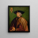 Retrato de Maximiliano I - Albrecht Dürer — cuadro enmarcado en la pared