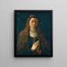 Portrait of a young woman with loose hair - Albrecht Dürer — framed artwork on a wall