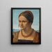 Portrait of a Young Venetian Woman (Case Conflict) - Albrecht Dürer — framed artwork on a wall