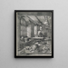 San Jerónimo en su estudio - Albrecht Dürer — cuadro enmarcado en la pared
