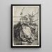 La Virgen y el Niño en un banco de hierba - Albrecht Dürer — cuadro enmarcado en la pared