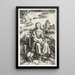 La Virgen y el Niño con un mono - Albrecht Dürer — cuadro enmarcado en la pared
