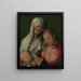 Virgen con el Niño y Santa Ana - Albrecht Dürer — cuadro enmarcado en la pared