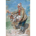 Reproduction of the painting The souvenir seller in Montevergine - Alceste Campriani