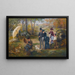 El pintor al aire libre en el bosque de Fontainebleau - Alcide Théophile Robaudi — cuadro enmarcado en la pared