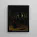 Night view of Max-Josef-Platz in Munich - Aleksander Gierymski — framed artwork on a wall