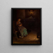la Vieja mujer vigilando a un cadáver II - Aleksander Gierymski — cuadro enmarcado en la pared