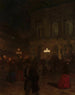 Ópera de París de noche - Aleksander Gierymski — vista de la obra