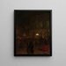 Ópera de París de noche - Aleksander Gierymski — cuadro enmarcado en la pared