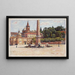 Sketch of Piazza del Popolo in Rome - Aleksander Gierymski — framed artwork on a wall