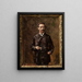 Portrait of Artur Gruszecki sketch - Aleksander Gierymski — framed artwork on a wall