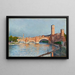 Pont Scaliger in Verona - Aleksander Gierymski — framed artwork on a wall