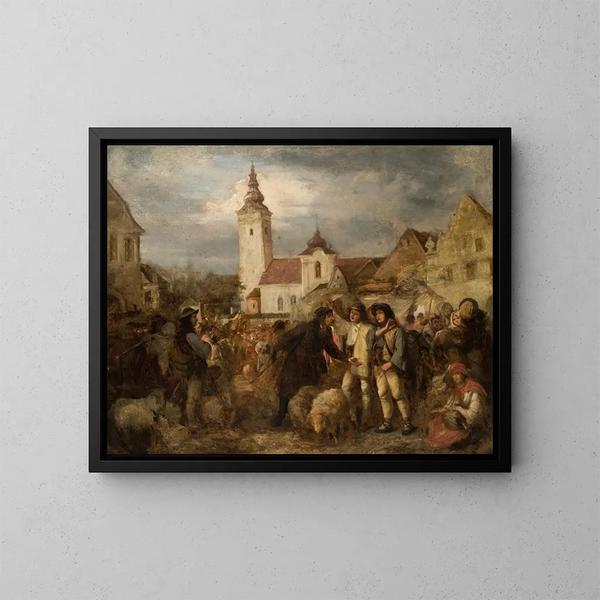 Feria de Nowy Targ - Aleksander Kotsis — cuadro enmarcado en la pared
