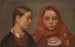 Heads of Two Young Girls - Aleksander Kotsis — artwork view