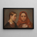 Heads of Two Young Girls - Aleksander Kotsis — framed artwork on a wall