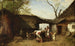 En el patio de la granja - Aleksander Kotsis — vista de la obra