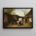 En el patio de la granja - Aleksander Kotsis — cuadro enmarcado en la pared