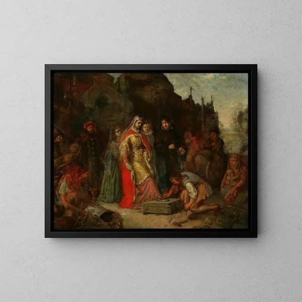 Pequeño pie de la reina Jadwiga - Aleksander Kotsis — cuadro enmarcado en la pared