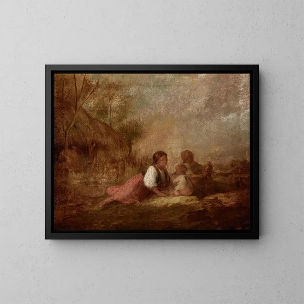 Escena pastoral - Aleksander Kotsis — cuadro enmarcado en la pared