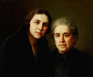 Aleksander Krawczyk - Portrait of Mrs Biesiekierska with Daughter.webp