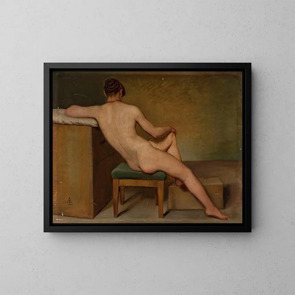 Nu femenino - Aleksander Lesser — cuadro enmarcado en la pared