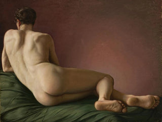 Aleksander Lesser - Nude of the back of a reclining man.webp