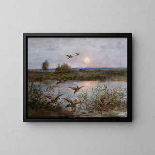 Aleksander Mroczkowski - Ducks over Marshes.webp
