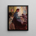 en el piano - Aleksy Nowakowski — cuadro enmarcado en la pared