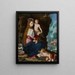 La Virgen con el niño San Juan Bautista - Alessandro Allori — cuadro enmarcado en la pared