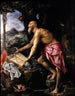 El penitente San Jerónimo - Alessandro Allori — vista de la obra