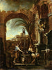 El Cristo y la samaritana - Alessandro Magnasco — vista de la obra