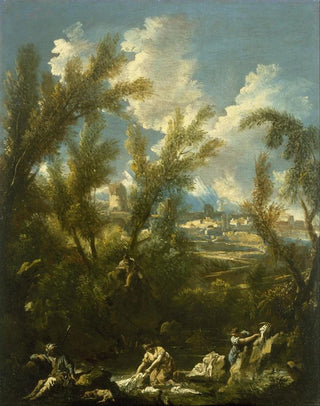 Alessandro Magnasco - Landscape with Washerwoman.webp