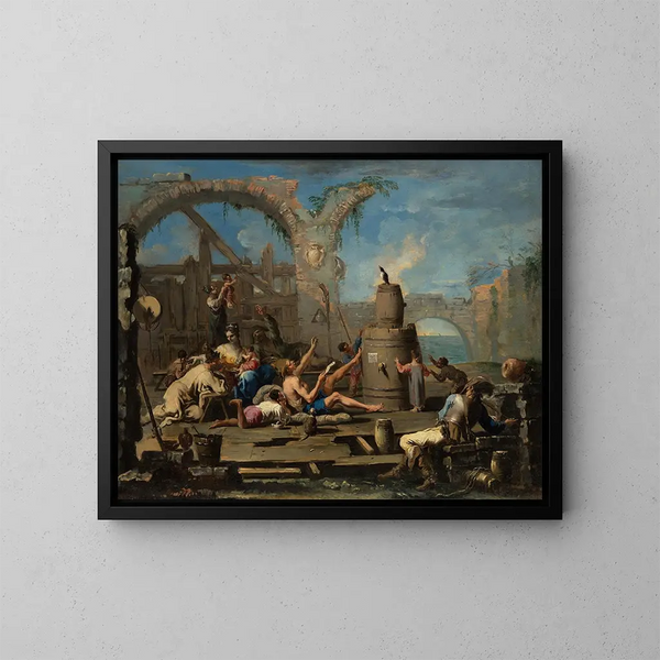 La Pie apaciguada - Alessandro Magnasco — cuadro enmarcado en la pared