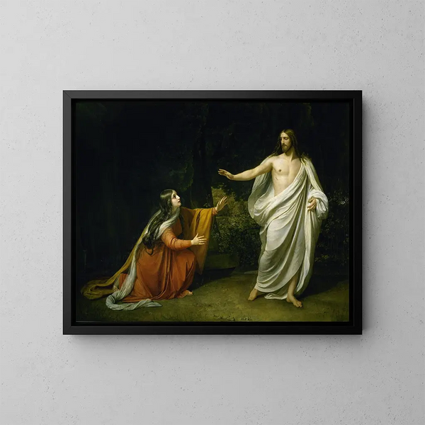 la Aparición de Cristo a María Magdalena después de la Resurrección - Alexandre Andreïevitch Ivanov — cuadro enmarcado en la pared
