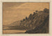 Escena costera con acantilado boscoso - Alexander Cozens — vista de la obra