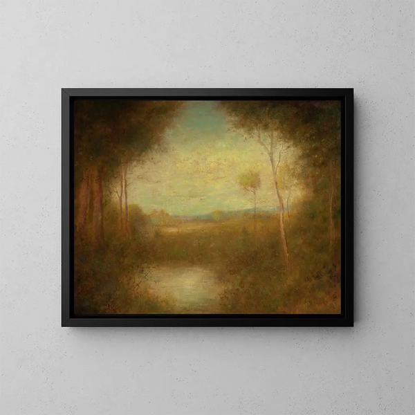 Vista desde los bosques - Alexander Helwig Wyant — cuadro enmarcado en la pared