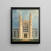 Biblioteca y capilla de la Universidad de Michigan en Ann Arbor, elevación frontal - Alexander Jackson Davis — cuadro enmarcado en la pared