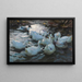 Eleven Ducks in the Water - Alexander Koester — framed artwork on a wall