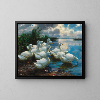 Alexander Koester - Enten am See Ducks by a lake.webp