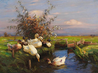 Alexander Koester - Sieben Enten am Graben.webp