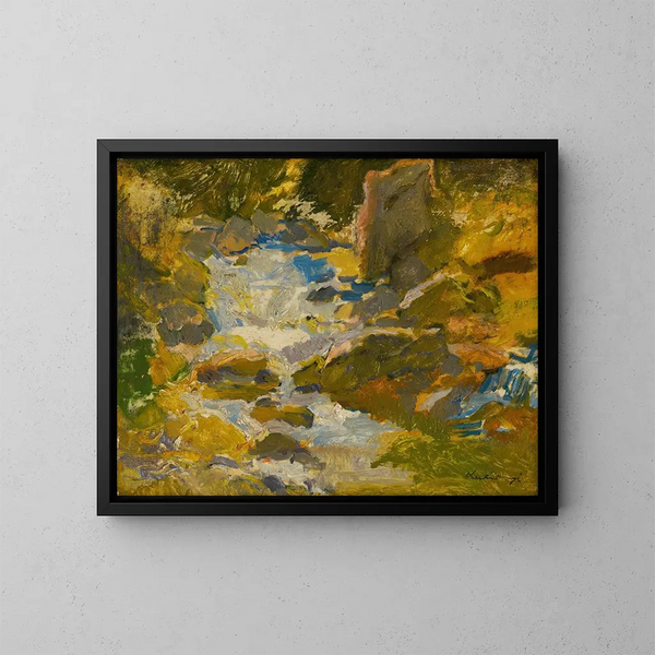 Ruisseau forestier - Alexander Kubnyi — cuadro enmarcado en la pared