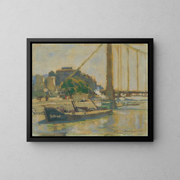 Viejo Budapest - Alexander Kubnyi — cuadro enmarcado en la pared