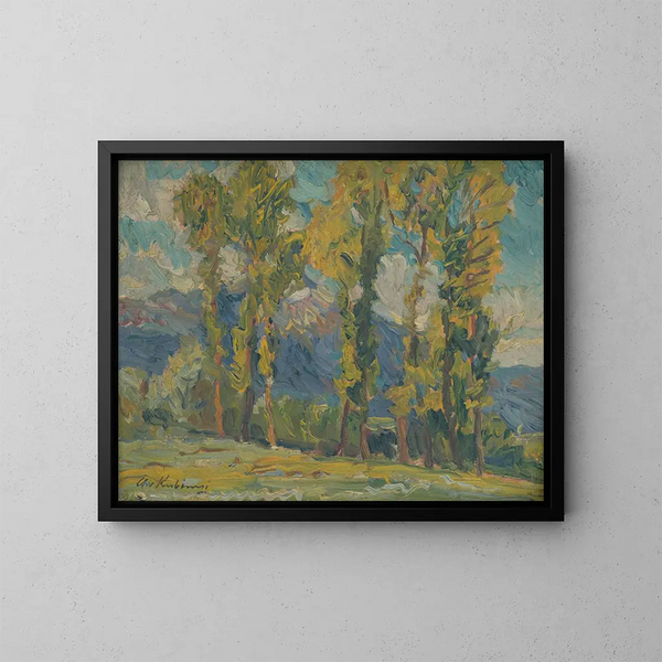 Estudio de paisaje - Alexander Kubnyi — cuadro enmarcado en la pared