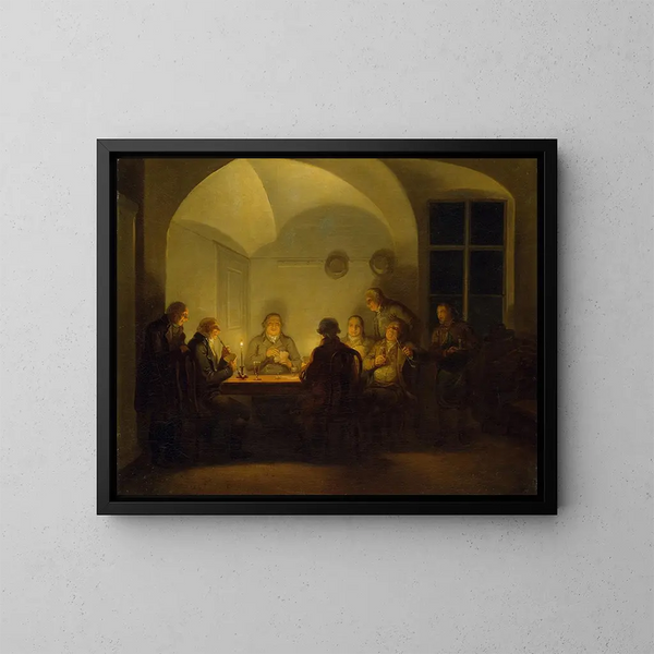 Los jugadores de cartas - Alexander Laurus — cuadro enmarcado en la pared