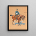 Un dragón real imperial a caballo - Alexander Pock — cuadro enmarcado en la pared