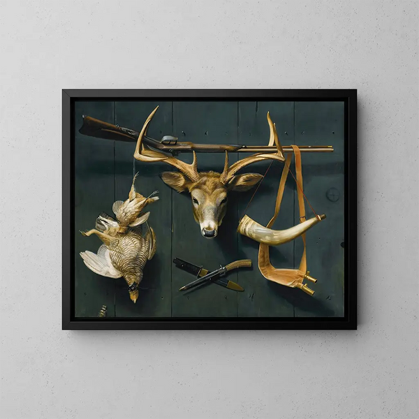 Hunting Trophies Painting - Alexander Pope Jr — framed artwork on a wall
