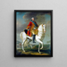 Louis-Philippe Duc d'Orléans saluting his army on the battlefield - Alexander Roslin — framed artwork on a wall
