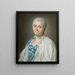 Portrait Painting of Charlotte Boutin Vicomtesse de Montboissier - Alexander Roslin — framed artwork on a wall