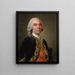 Portrait of a Rider - Alexander Roslin — framed artwork on a wall